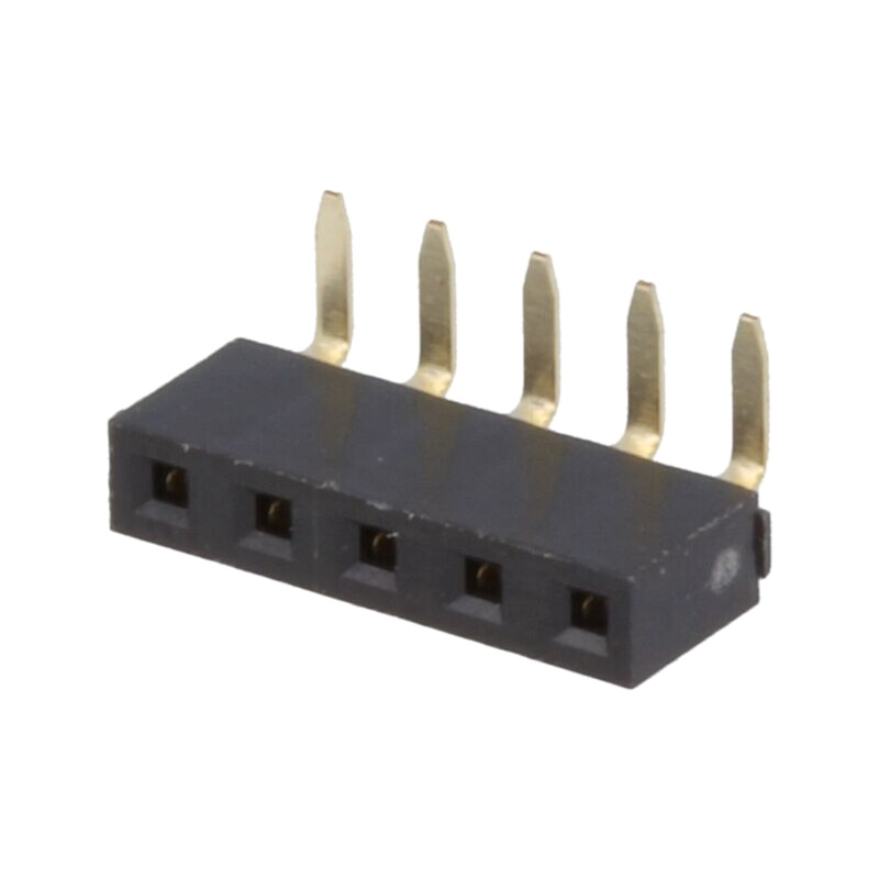 Conector: şiruri pini; soclu; mamă; PIN: 5; în unghi 90°; 2,54mm