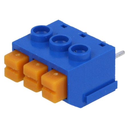 Regletă de conexiuni pt.PCB; în unghi 90°; 5mm; piste: 3; 1mm2