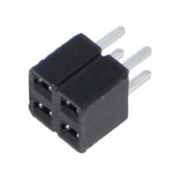 Conector: şiruri pini; mamă; PIN: 4; 2,54mm; cositorit; THT; soclu