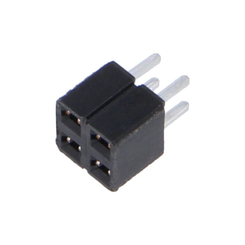 Conector: şiruri pini; mamă; PIN: 4; 2,54mm; cositorit; THT; soclu Conector: şiruri pini; mamă; PIN: 4; 2,54mm; cositorit; THT; soclu
