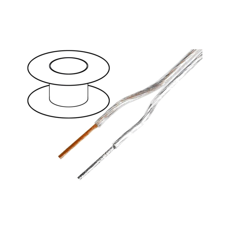 Cablu: cablu pt.difuzor; 2x0,22mm2; litat; OFC; transparent; PVC Cablu: cablu pt.difuzor; 2x0,22mm2; litat; OFC; transparent; PVC