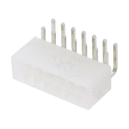 Conector: cablu-placă; soclu; tată; N42G; 4,2mm; PIN: 14; THT; 600V