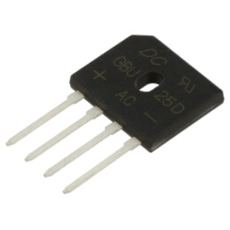 Punte redresoare: monofazat; Urmax: 200V; If: 25A; Ifsm: 350A; plată