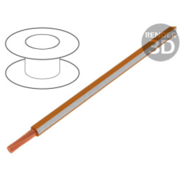 Cablu; X05V-K; litat; Cu; 0,75mm2; PVC; portocaliu-alb; 300V,500V
