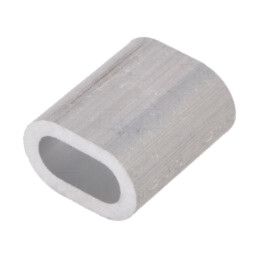 Inel de prindere; aluminiu; pt cabluri; Øliny: 8mm; L: 28mm