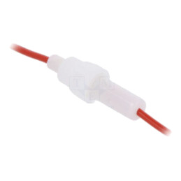 Clemă; siguranţe cilindrice; 5x20mm; pe cablu; Imax: 1,165A; 23AWG