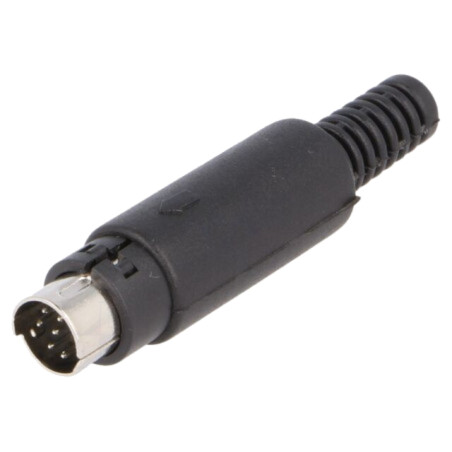 Conector: DIN mini; mufă; tată; PIN: 8; lipire; pe cablu