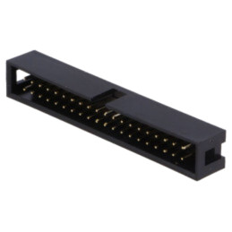 Conector: IDC; soclu; tată; PIN: 40; drept; THT; aurit; 2,54mm; neagră
