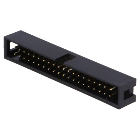Conector: IDC; soclu; tată; PIN: 40; drept; THT; aurit; 2,54mm; neagră