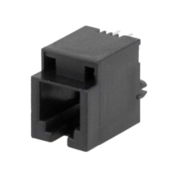 Conector: RJ9; soclu; PIN: 4; cu salt; aurit; Dispunere: 4p4c; THT