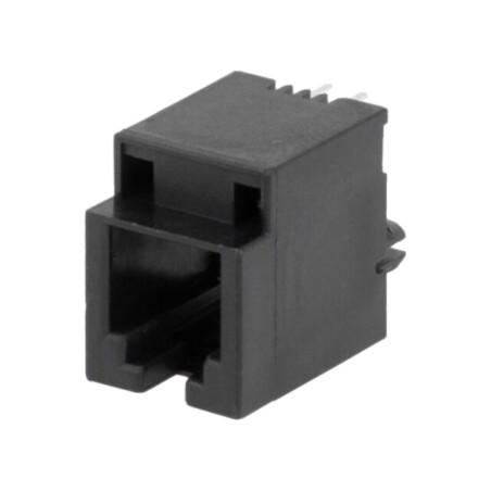 Conector: RJ9; soclu; PIN: 4; cu salt; aurit; Dispunere: 4p4c; THT
