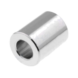 Manşon distanţier; 20mm; cilindric; alamă; nichel; Diam.ext: 6mm