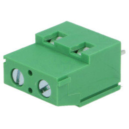 Regletă de conexiuni pt.PCB; în unghi 90°; 7,5mm; piste: 2; 16A