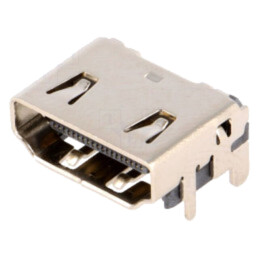 Conector: HDMI; soclu; PIN: 19; gold flash; în unghi 90°; SMT