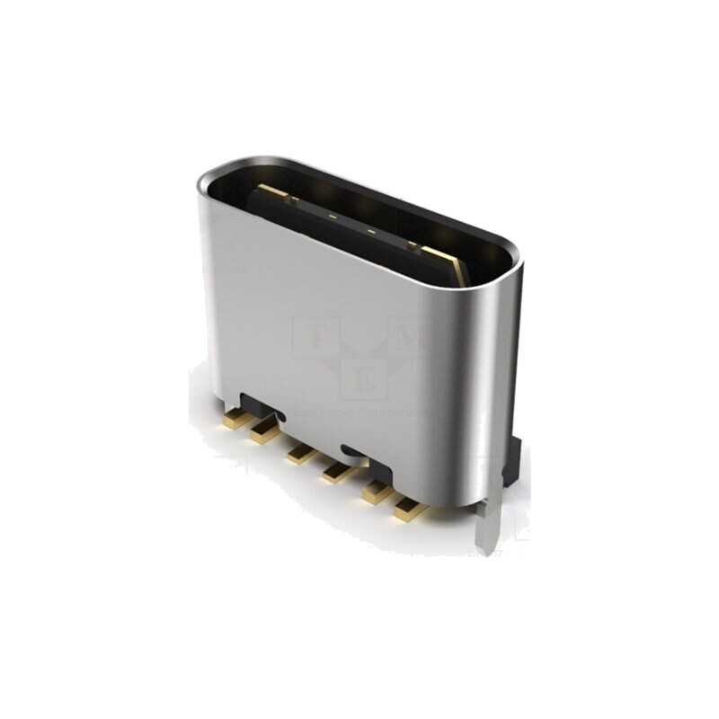Conector: USB C; soclu; SMT; PIN: 6; verticală; top board mount; 3A