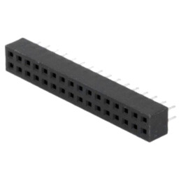Conector: şiruri pini; soclu; mamă; PIN: 32; drept; 2mm; THT; 2x16