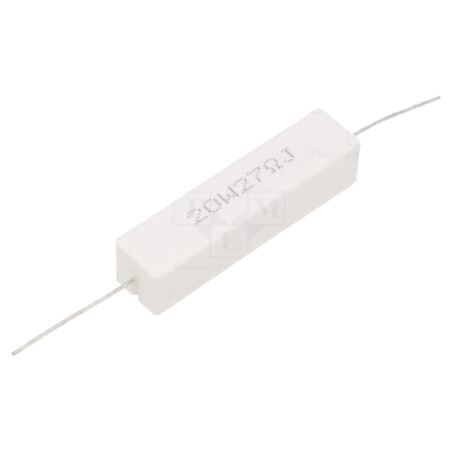 Rezistor: bobinat; cu ciment; THT; 27Ω; 20W; ±5%; Ø0,8x35mm