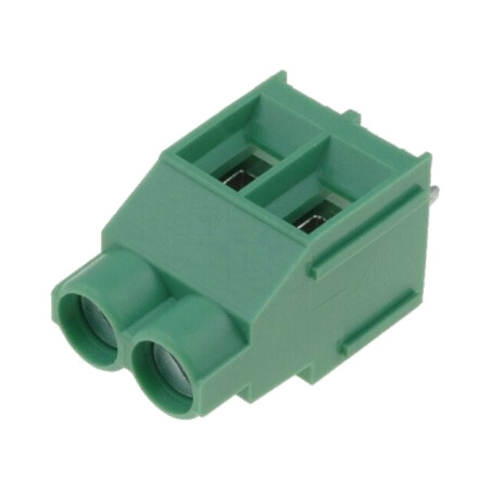 Regletă de conexiuni pt.PCB; în unghi 90°; 6,35mm; piste: 2; 4mm2