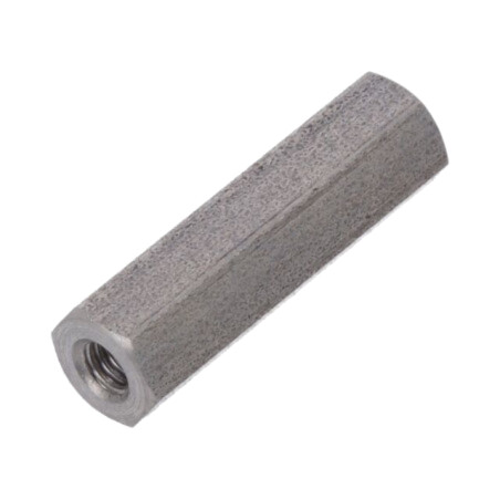 Piuliţă-distanţieră filetată; 18mm; Filet int: M2,5; hexagonală