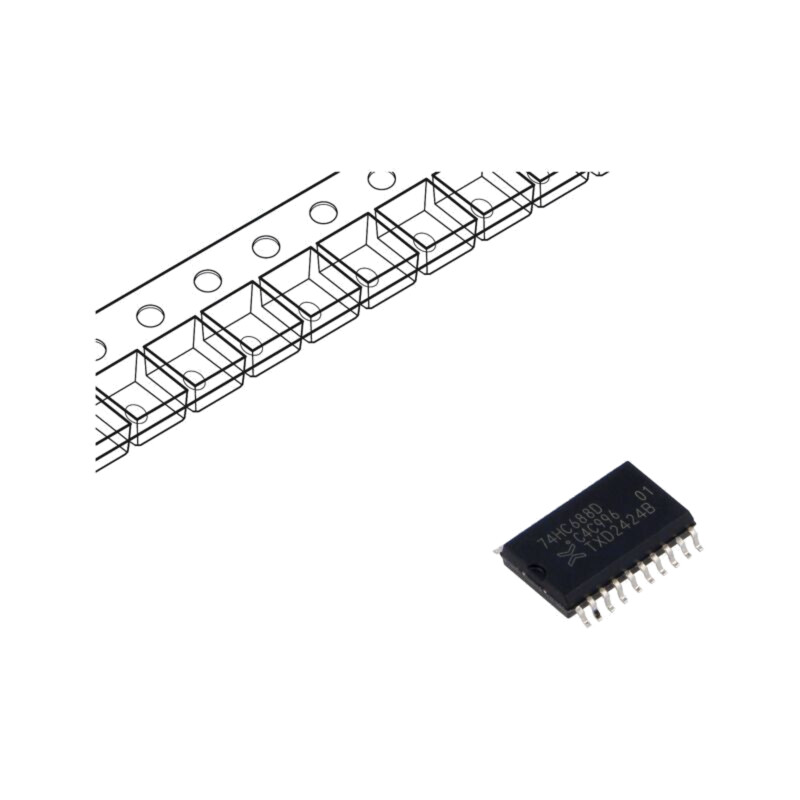 IC: digital; 8bit,comparator; CMOS; SMD; SO20-W; HC; 2÷6VDC