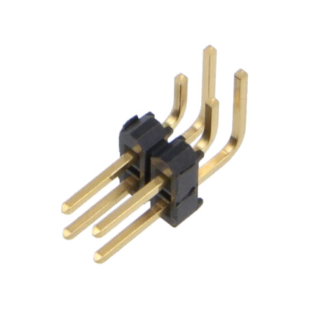 Conector: şiruri pini; şir pini; tată; PIN: 4; în unghi 90°; 2,54mm