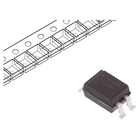 Optocuplor; SMD; Ch: 1; OUT: tranzistori; Uizol: 5,3kV; Uce: 55V
