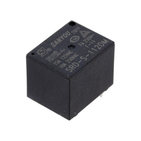 Releu: electromagnetic; SPST-NO; Ubobină: 12VDC; 10A/250VAC; SRD