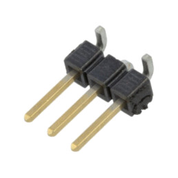 Conector: şiruri pini; tată; PIN: 3; 2,54mm; aurit; SMT; şir pini