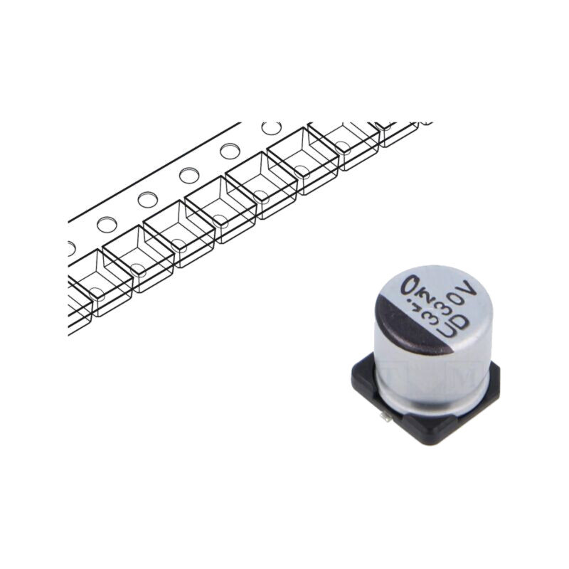 Condensator: electrolitic; SMD; 330uF; 35VDC; Ø10x10mm; ±20%; 5000h