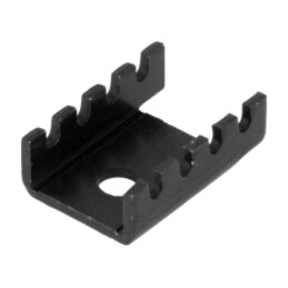 Radiator: presat; U; TO202,TO220; neagră; L: 19,05mm; W: 13,21mm
