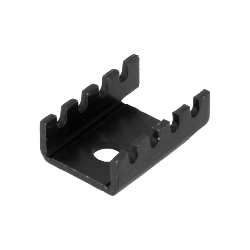 Radiator: presat; U; TO202,TO220; neagră; L: 19,05mm; W: 13,21mm