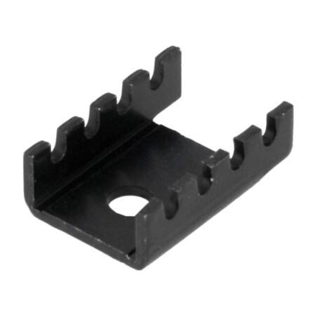 Radiator: presat; U; TO202,TO220; neagră; L: 19,05mm; W: 13,21mm