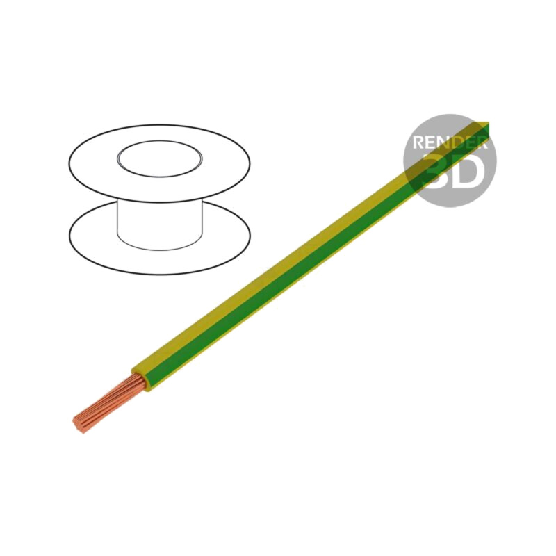 Cablu; H05V-K; litat; Cu; 1mm2; PVC; galben-verde; 300V,500V; 100m Cablu; H05V-K; litat; Cu; 1mm2; PVC; galben-verde; 300V,500V; 100m