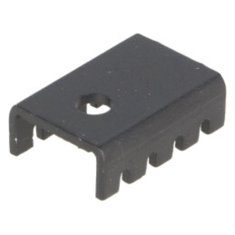Radiator: presat; U; TO220; neagră; L: 19,05mm; W: 13,21mm; H: 6,35mm