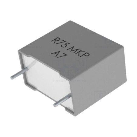 Condensator: cu polipropilenă; R75; 100nF; 18x11x19mm; THT; ±5%
