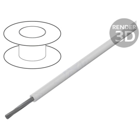 Cablu; ÖLFLEX® HEAT 180 SiD; 1x0,75mm2; sârmă; Cu; silicon; alb