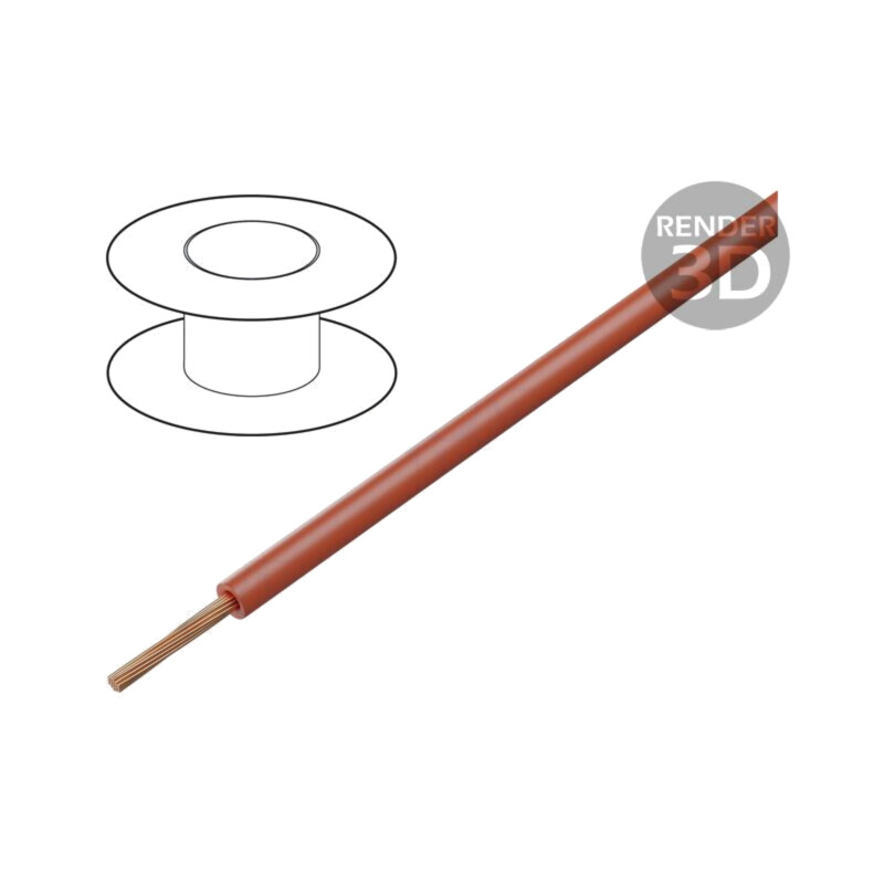 Cablu; SiF; 1x0,75mm2; litat; Cu; silicon; roşu; -50÷180°C; Clasa: 5 Cablu; SiF; 1x0,75mm2; litat; Cu; silicon; roşu; -50÷180°C; Clasa: 5