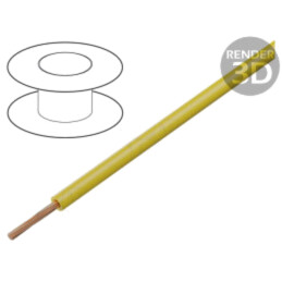 Cablu; SiF; 1x0,75mm2; litat; Cu; silicon; galben; -50÷180°C