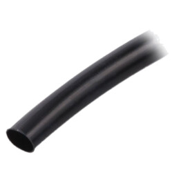 Manşon electroizolant; PVC; neagră; -20÷125°C; Øint: 6mm; L: 10m