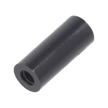 Manşon distanţier; cilindric; poliamidă; M2,5; Lung: 12mm; neagră