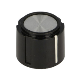 Buton rotativ; cu indicator; Øax: 6,35mm; Ø20x15,9mm; Ax: fină