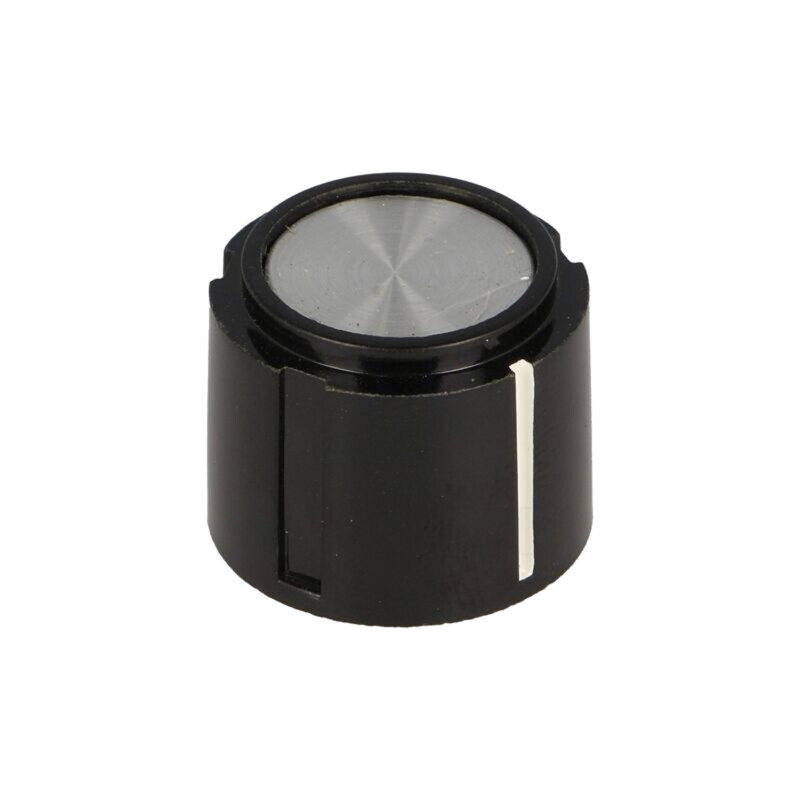 Buton rotativ; cu indicator; Øax: 6,35mm; Ø20x15,9mm; Ax: fină