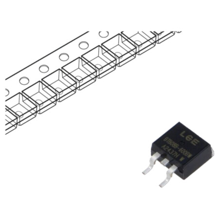 Triac; 600V; 8A; TO263; Igt: 50mA; Ufmax: 1,55V