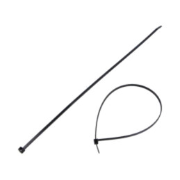 Colier de strângere; L: 390mm; W: 4,6mm; neagră; poliamidă; 225N