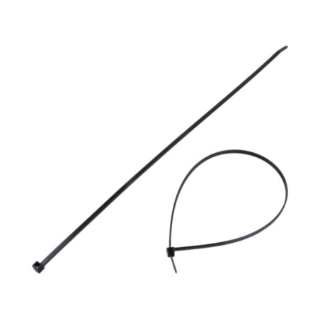 Colier de strângere; L: 390mm; W: 4,6mm; neagră; poliamidă; 225N