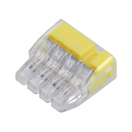 Cu eliberare rapidă; bornă cu arc; 0,75÷4mm2; 600V; 32A; pe cablu