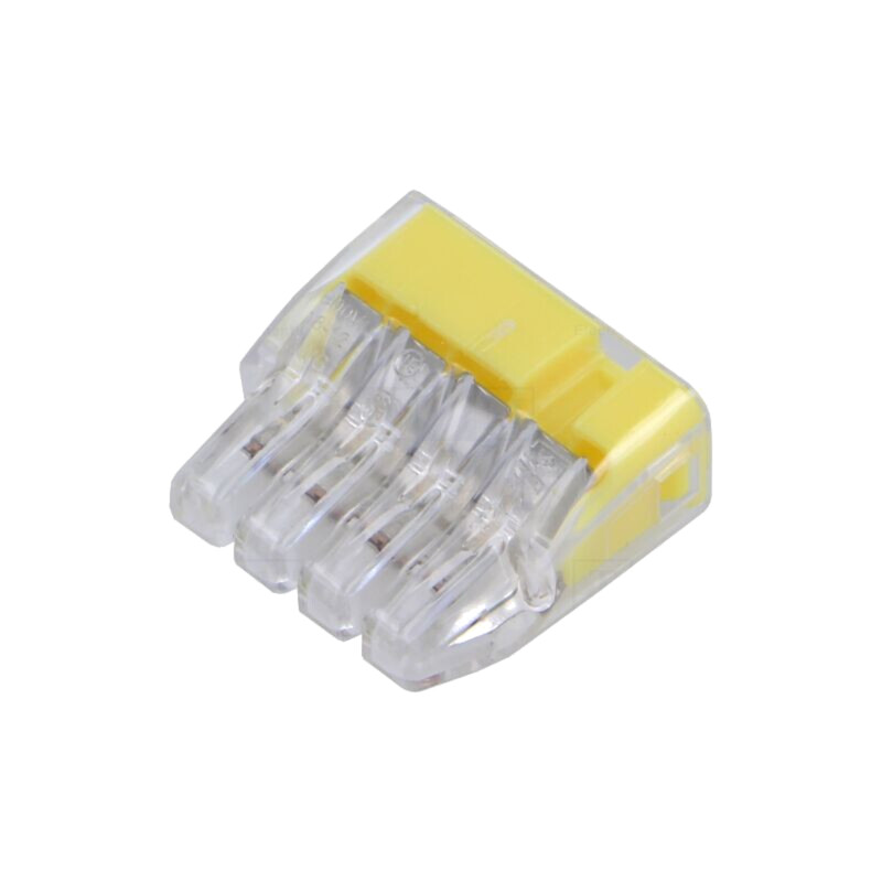 Cu eliberare rapidă; bornă cu arc; 0,75÷4mm2; 600V; 32A; pe cablu Cu eliberare rapidă; bornă cu arc; 0,75÷4mm2; 600V; 32A; pe cablu