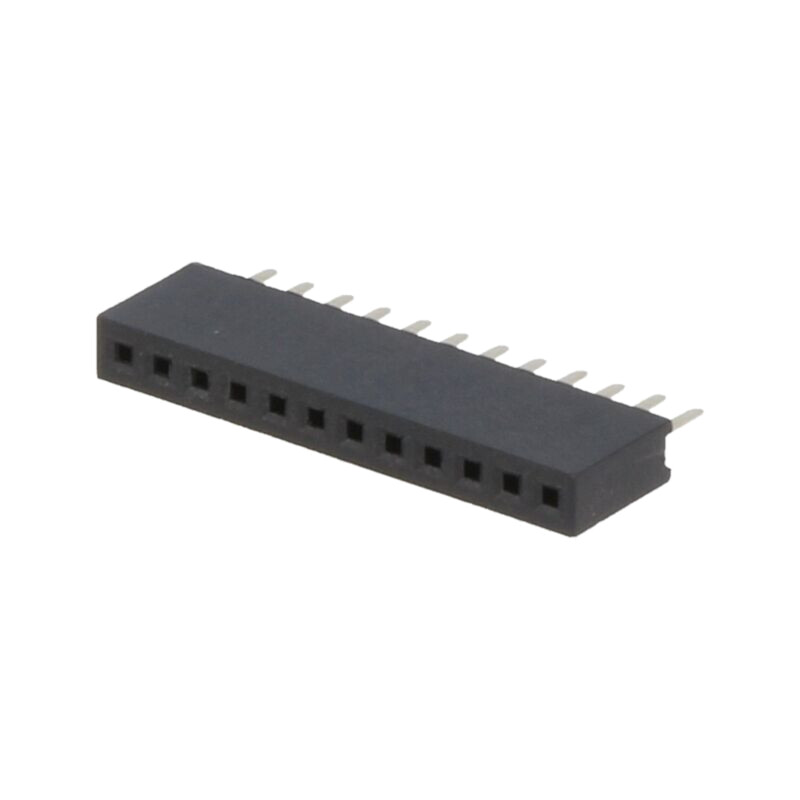 Conector: şiruri pini; soclu; mamă; PIN: 12; drept; 1,27mm; THT; 1x12 Conector: şiruri pini; soclu; mamă; PIN: 12; drept; 1,27mm; THT; 1x12