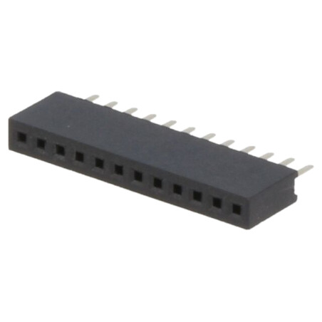 Conector: şiruri pini; soclu; mamă; PIN: 12; drept; 1,27mm; THT; 1x12