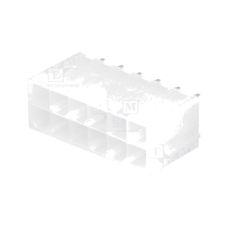 Conector: cablu-placă; soclu; tată; N42G; 4,2mm; PIN: 12; THT; 600V Conector: cablu-placă; soclu; tată; N42G; 4,2mm; PIN: 12; THT; 600V
